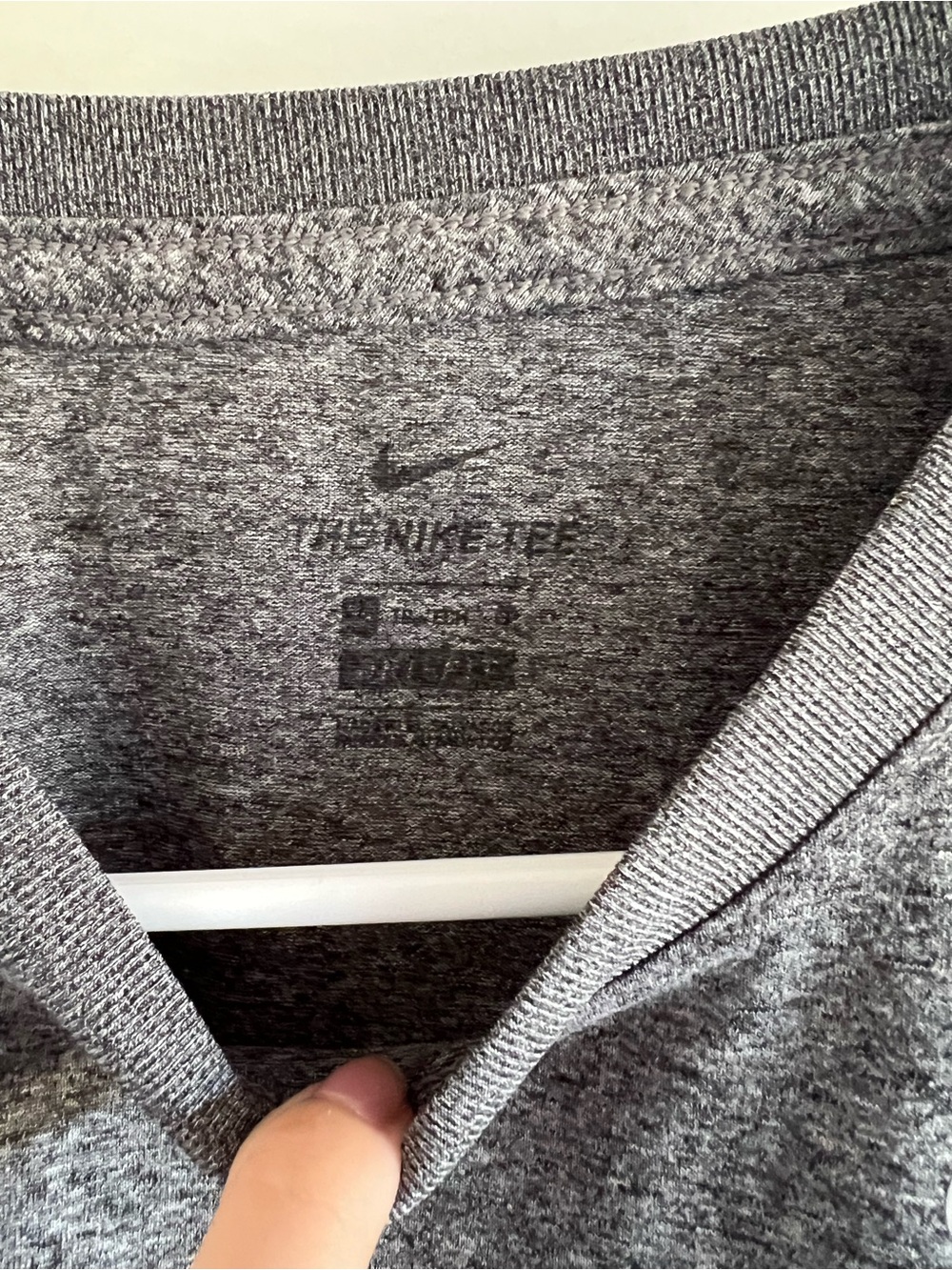 Nike Women's Heather Gray Short Sleeve Performance Tee - Picture 2 of 3